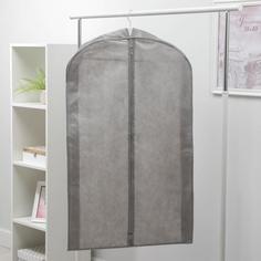 Чехол для одежды зимний 100×60×10 см, спанбонд, цвет серый No Brand