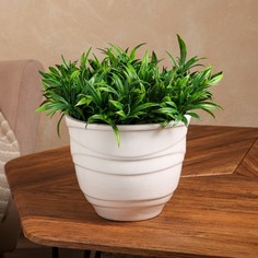 Кашпо "Узор", белое, керамика, 2.4 л, 1 сорт, Иран