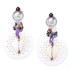 Серьги из бижутерного сплава с ракушкой Nature Bijoux NB20.2-12-74701