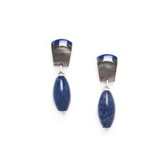 Серьги из бижутерного сплава с лазуритом Nature Bijoux NB22.1-12-77004