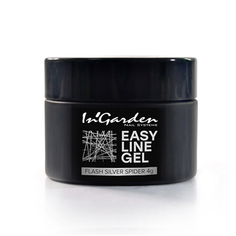 Светоотражающая гель-паутинка easy line gel flash silver spide, 4г Ingarden