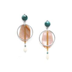 Серьги из бижутерного сплава с агатом Nature Bijoux NB22.1-12-77095