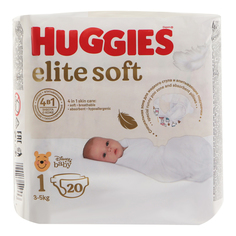 Подгузники Huggies, Elite Soft 1 (3-5 кг), 20 шт