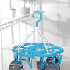 Сушилка для белья подвесная, 29×29 см, 16 прищепок, цвет МИКС No Brand