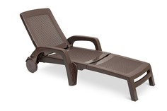 Bica, Италия Шезлонг B:rattan MIAMI складной, коричневый