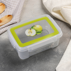 Полимербыт Контейнер пищевой «Лок декор», 750 мл, с герметичной крышкой, цвет МИКС