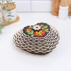 Конфетница "Ягоды", сердце, 20х18 см No Brand