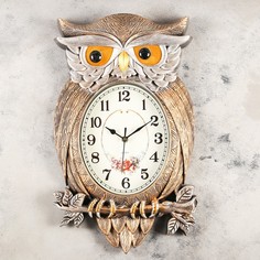 Часы настенные, серия: Животные, Символ мудрости, дискретный ход, 32 х 51 см, 1 АА No Brand