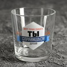 Бокал для виски "Могу точно сказать: ты справишься!" 250 мл No Brand
