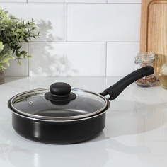 Сотейник Consul, 1,5 л, d=20 см, пластиковая ручка, стеклянная крышка, антипригарное покры Scovo