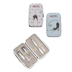 Набор маникюрный «Кошечки», 6 предметов, в футляре, рисунок МИКС Queen Fair