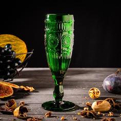 Бокал для шампанского Magistro «Ларго», 180 мл, 7×19,7 см, цвет зелёный