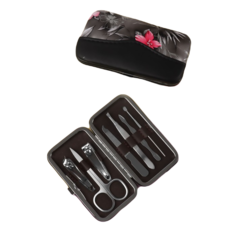 Набор маникюрный «Цветы», 7 предметов, в футляре, цвет МИКС No Brand