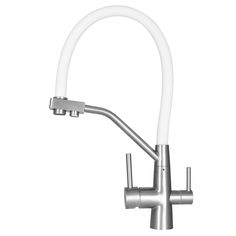 Смеситель для кухни NZL11-KW-808 с гибким изливом, с подкл. питьевой воды, картридж 40 мм. No Brand
