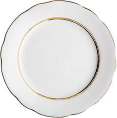 Тарелка столовая Дулево Вырезной край Монреаль, диаметр 20 см, фарфор