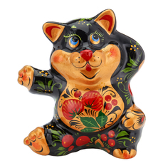 Статуэтка «Кот танцор». Хохлома No Brand