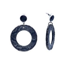 Серьги из бижутерного сплава с кристаллами Moon Paris ML-20.01-014