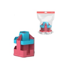 Подставка настольная ErichKrause Office Bubble Gum, вращающаяся, розовый