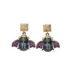 Серьги из бижутерного сплава со стразами Moon Paris Mo-1810-158