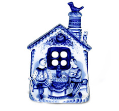 Штоф Бражники "Русские гулянья" 0,8 л Гжельский фарфоровый завод