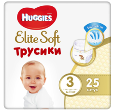 Трусики-подгузники Huggies Elite Soft 3 (6-11 кг, 25 штук)