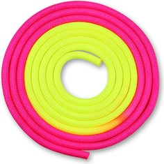 Скакалка гимнастическая Indigo IN041 300 см pink/yellow