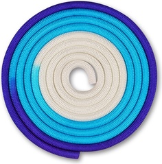 Скакалка гимнастическая Indigo IN167 300 см blue/white
