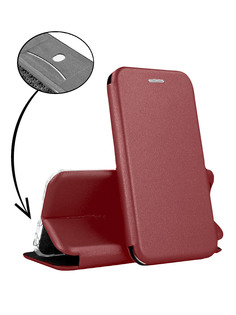 Чехол для Samsung A73 5G (A736) защитный, противоударный, книжка с магнитом, бордовый Zibelino