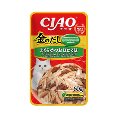 Влажный корм Inaba Ciao тунец со вкусом морского гребешка для кошек 60 г