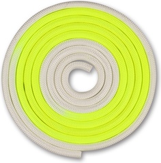 Скакалка гимнастическая Indigo IN168 300 см white/lemon