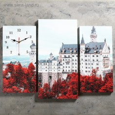 Часы настенные модульные Белый замок, 60 × 80 см Сюжет