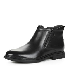 Черные классические ботинки на молнии из кожи на подкладке из натуральной шерсти Respect