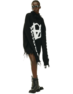 Шерстяной свитер с принтом Анархия Vetements