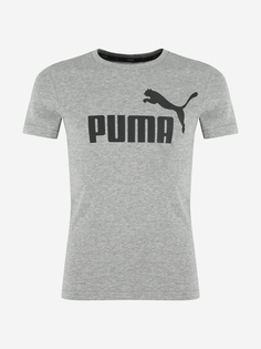 Футболка для мальчиков PUMA ESS Logo, Серый, размер 129-140