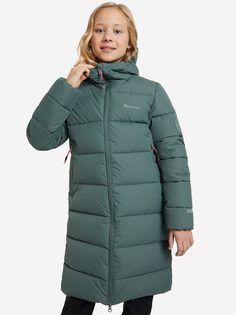 Пальто утепленное для девочек Outventure, Зеленый, размер 140