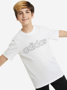 Футболка для мальчиков adidas Essentials Logo, Белый, размер 128
