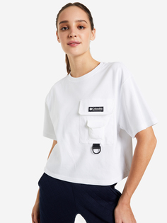 Футболка женская Columbia W Field Creek Cropped SS Tee, Белый, размер 48