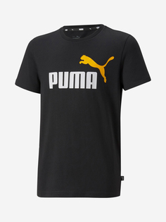 Футболка для мальчиков PUMA Ess+ 2 Col Logo, Черный, размер 153-164