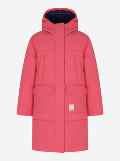 Пальто утепленное для девочек Termit, Розовый, размер 152