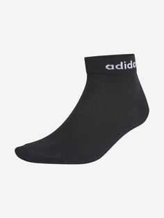 Носки adidas, 3 пары, Черный, размер 34-36