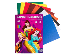 Картон цветной Disney Принцессы Дисней A4 8 листов 8 цветов 4979440