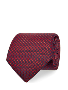 Шелковый галстук с вышитым жаккардовым узором Canali
