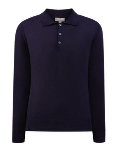 Однотонный джемпер-поло в стиле sprezzatura Canali