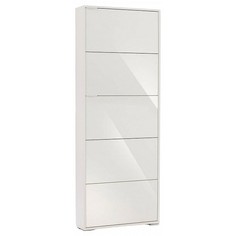 Обувница Вентал Viva-5S, белый/зеркальный