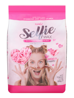 Воск для депиляции Italwax Selfie пленочный, в гранулах, горячий, для волос на лице, 500 г