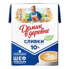 Сливки питьевые Домик в Деревне стерилизованные 10% 196 мл