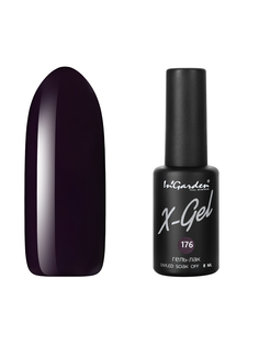 Гель лак для ногтей In’Garden X-Gel N° 176 шеллак баклажановый плотный 8 мл Ingarden