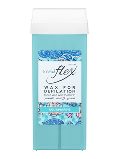 Воск для депиляции Italwax Flex в картридже, горячий, для удаления волос, аквамарин 100 мл