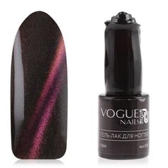 Гель-лак Vogue Nails Кошачий глаз черный с розовыми блестками полупрозрачный 10 мл