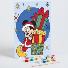 Роспись по холсту 20х30 "Долгожданные подарки" Микки Маус, 10 кр. по 3мл,кисть. Disney